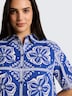 Loose Fit Bluse mit Leinenanteil
