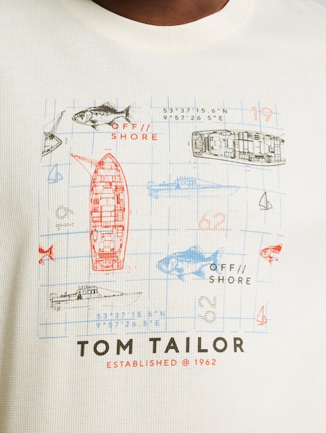 T-Shirt mit Waffelstruktur