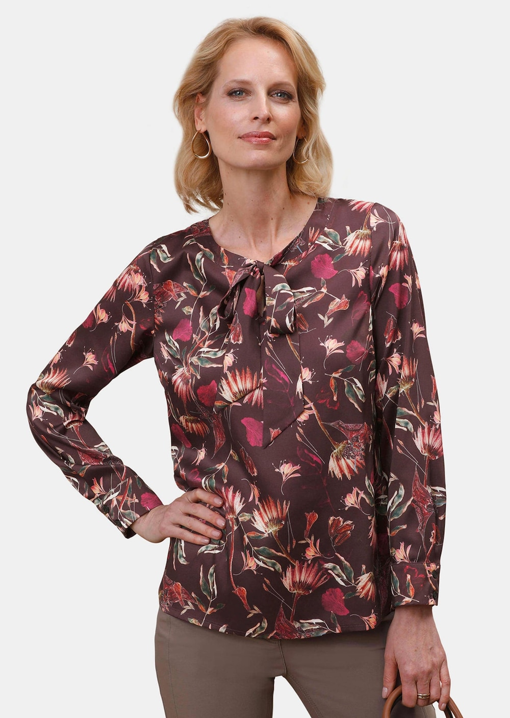 Druckbluse in Satinqualität