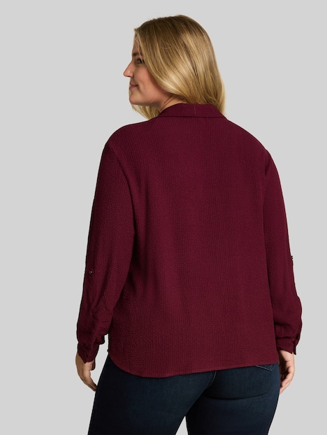 Loose Fit Seersucker Bluse