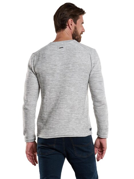 Herren Pullover Rundhals , Silbergrau