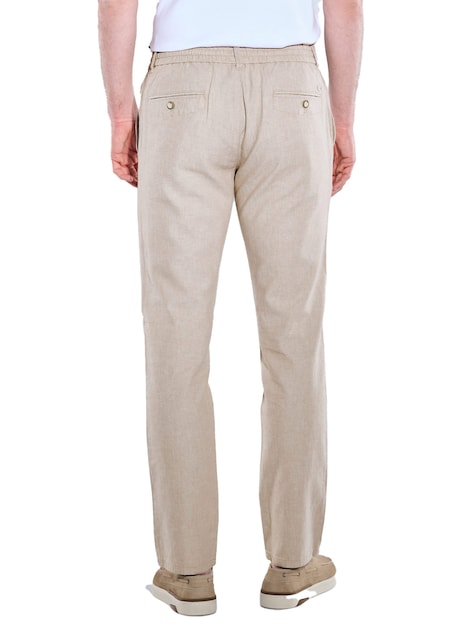 Herren Chino mit Tunnelzug , Sand