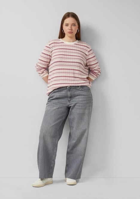 Langarmshirt mit Streifenmuster