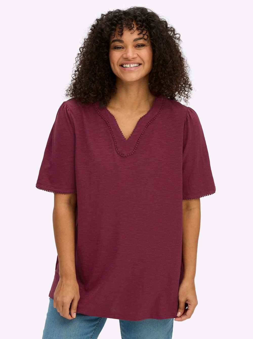 Halbarmshirt Kurzarm Ohne Kragen