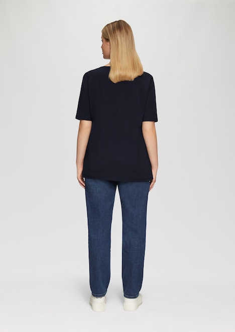 T-Shirt mit Rundhalsausschnitt und Front-Print
