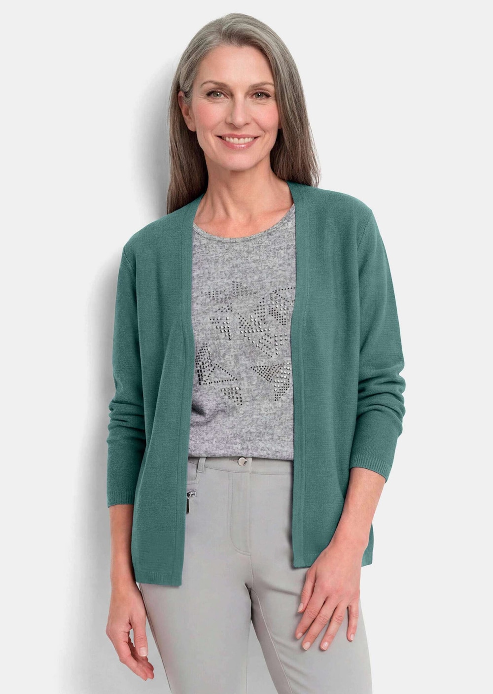 Feinstrickjacke mit Schurwolle