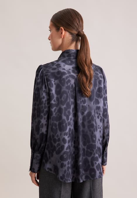 Damen Ausgestellte Bluse - Druck