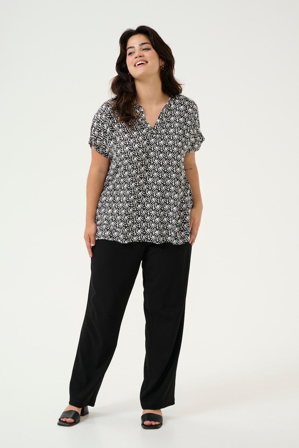 Kurzarm-Bluse Regular fit