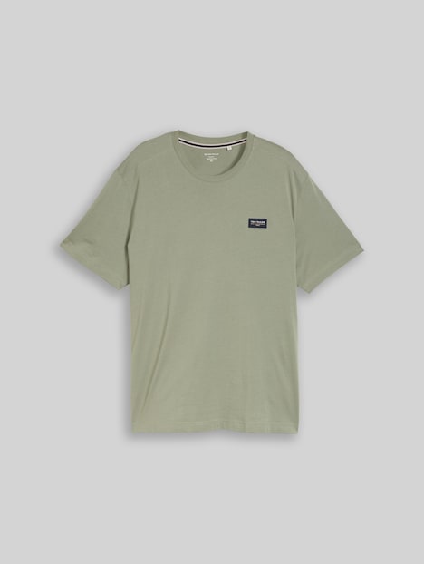 T-Shirt aus Baumwolle mit Logo-Badge