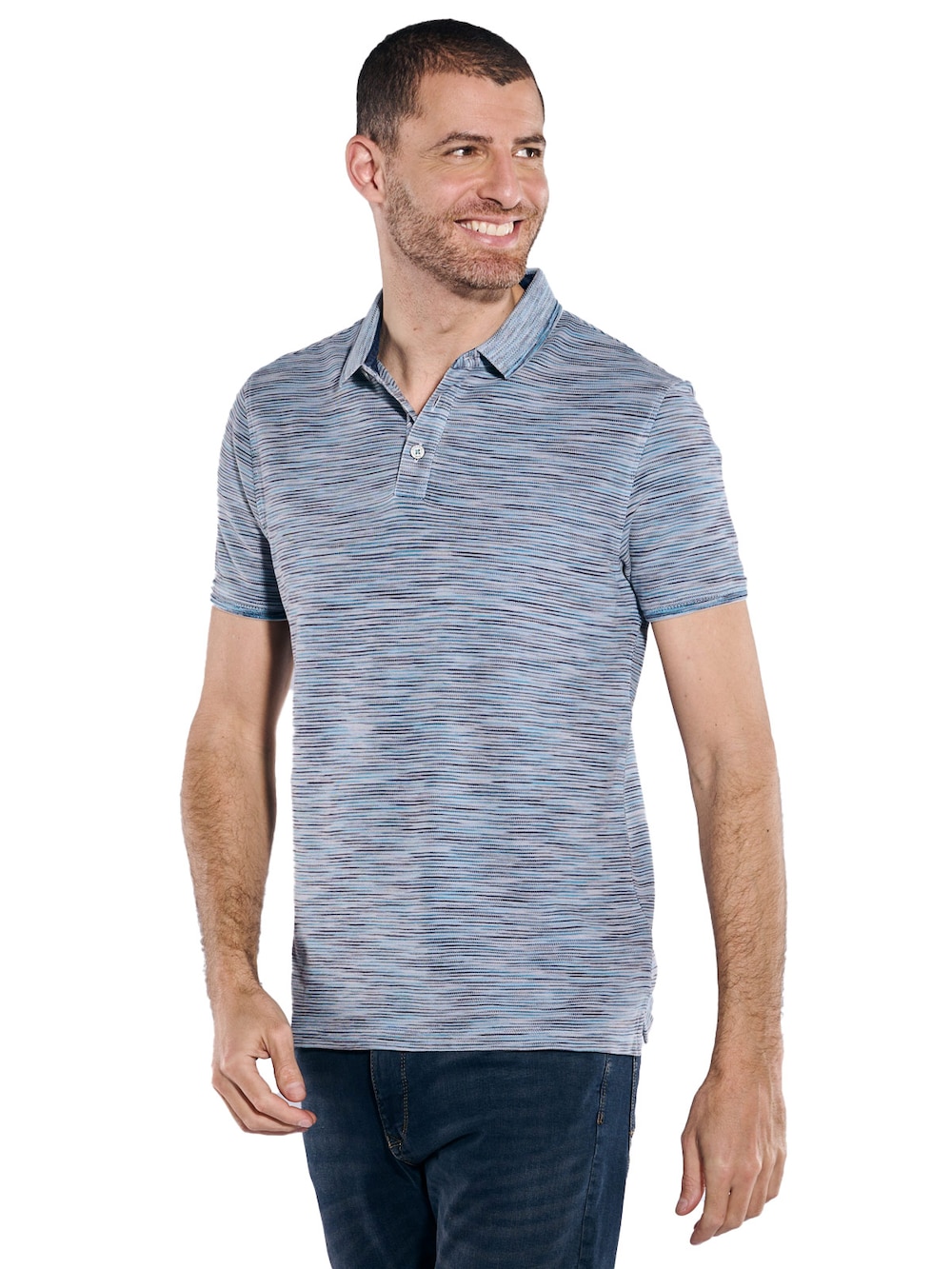 Polo-Shirt meliert