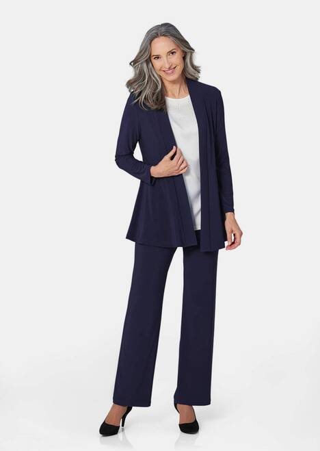 Leichte Shirtjacke lila mit Stretch