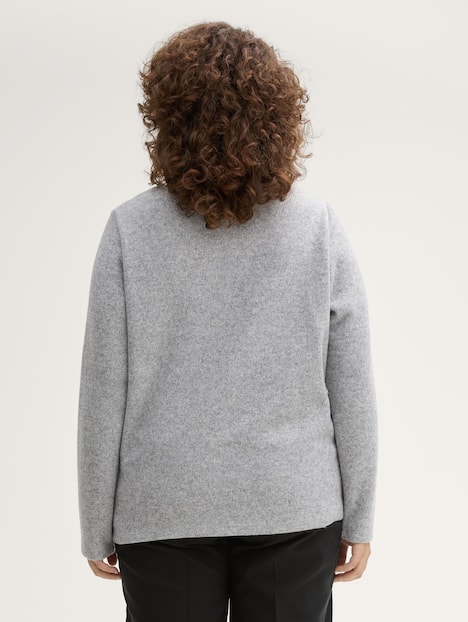 Soft-Touch Sweatshirt mit Knopfdetails