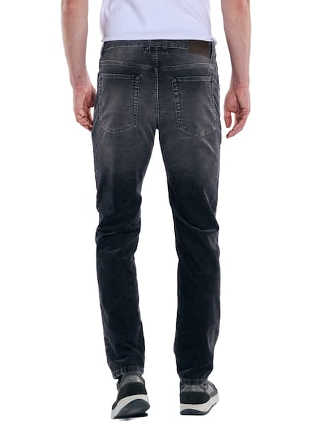 engbers Herren Hose 5-Pocket aus Cord , Anthrazit