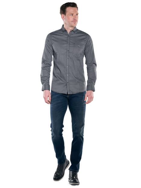 engbers Herren Hemd langarm , Petrolgruen