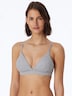 Schiesser Damen Bügelloser BH Pure Rib - grau-mel.
