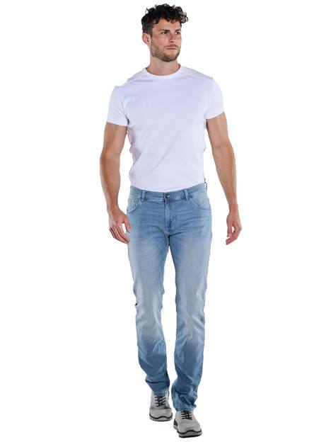 engbers Herren Super-Stretch-Jeans regular , Mittelblau