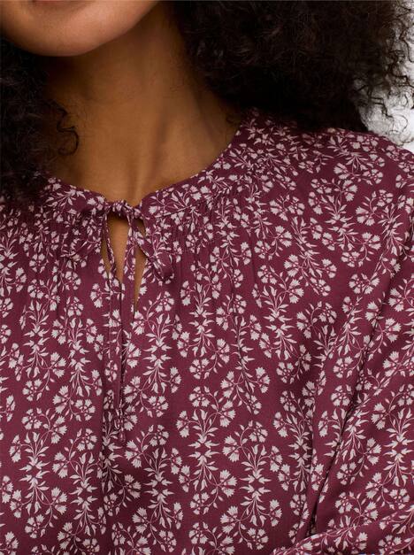 Tunika Langarm Sonstiges Muster Ohne Kragen