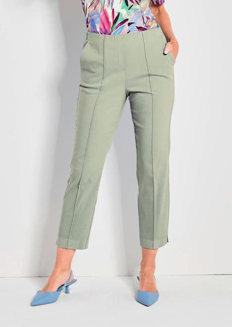 Elegante 7/8-Hose mit Biesen