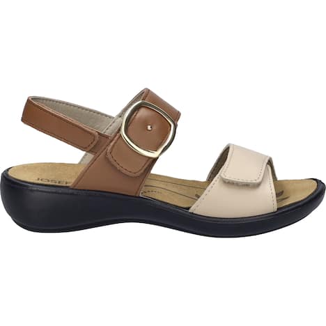 Damen Sandale Ibiza 12, creme-cognac