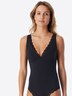 Schiesser Damen Body Unique Cotton schwarz
