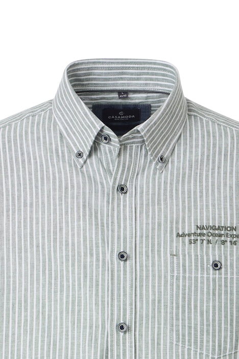 Leinenhemd kurzarm gestreift Casual Fit