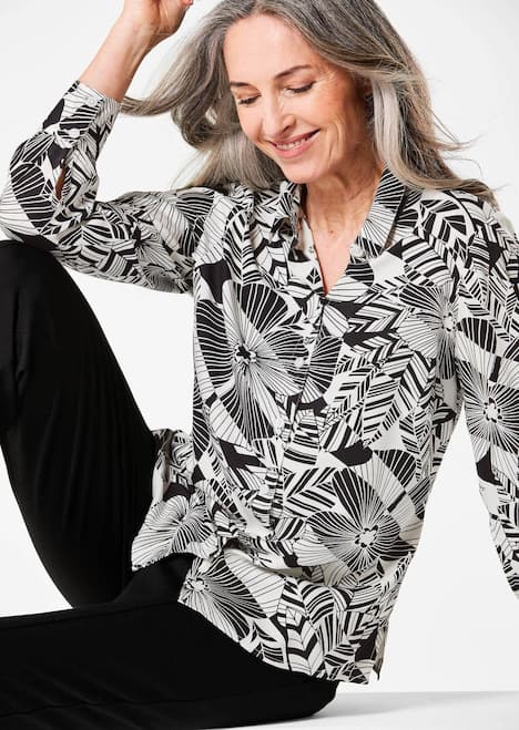 GOLDNER Blouse Gedessineerde blouse met bloemenpatroon