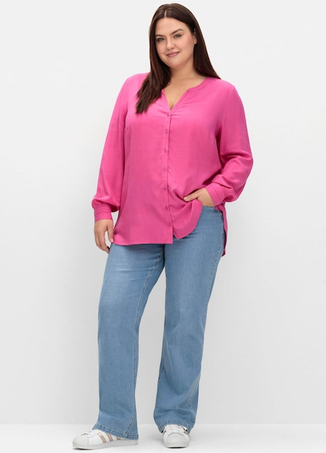 Longbluse Langarm Uni