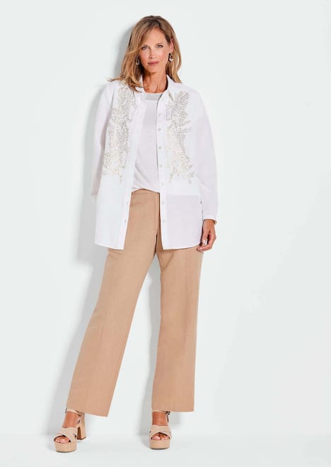 GOLDNER Blouse. Puur katoen Overhemdblouse