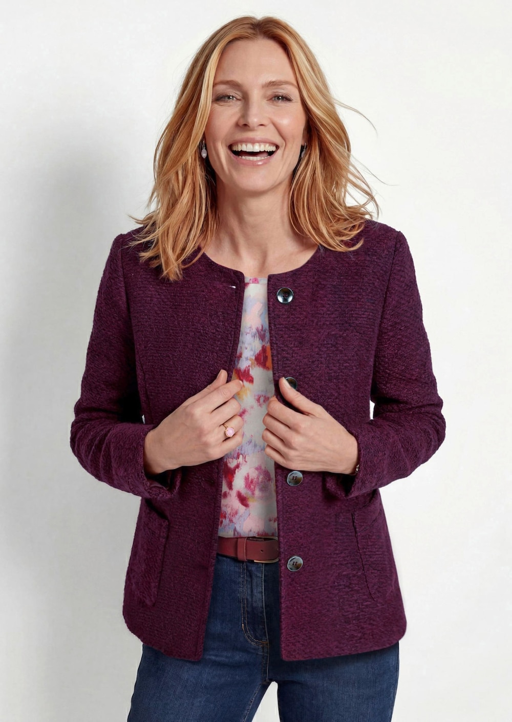 Festlicher Blazer in Bouclé-Optik