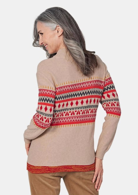 Strickpullover mit Rollkragen