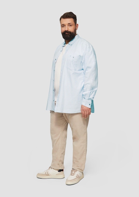 Regular Fit: Kariertes Hemd mit Button-Down-Kragen