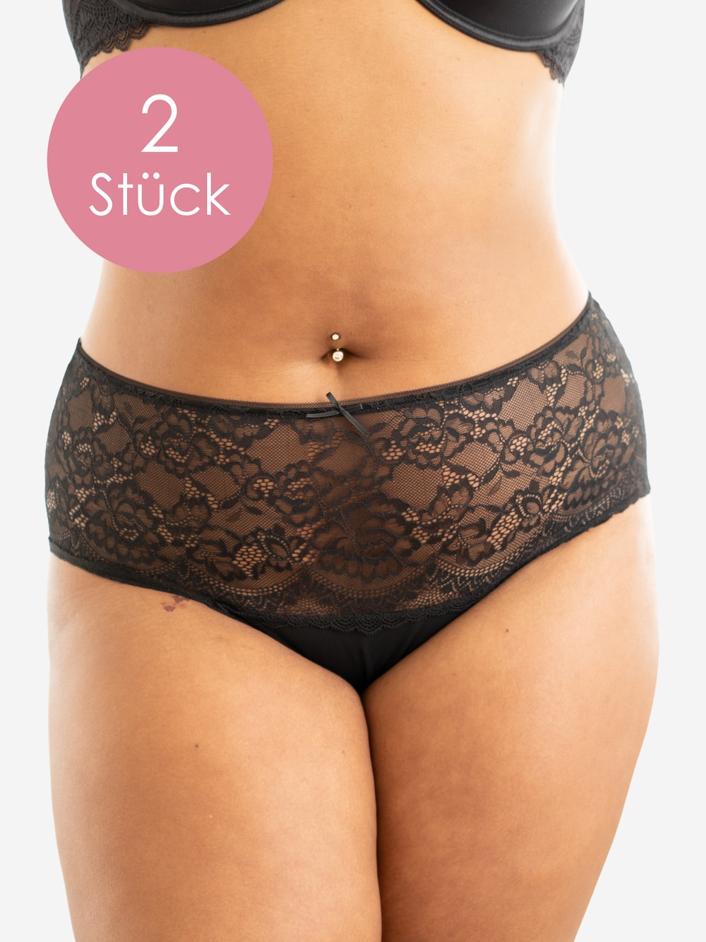 High-Panty-Set Lace Basic 2er Set