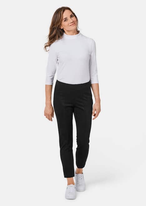 Moderne Leggings in Velourslederimitat