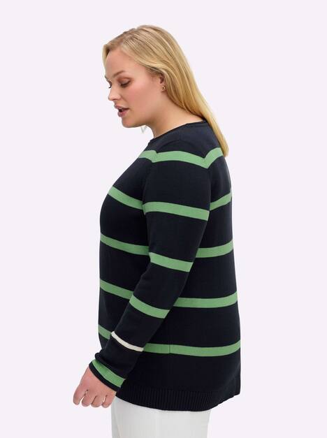 Pullover Langarm Jersey Sonstiges Muster Ohne Kragen