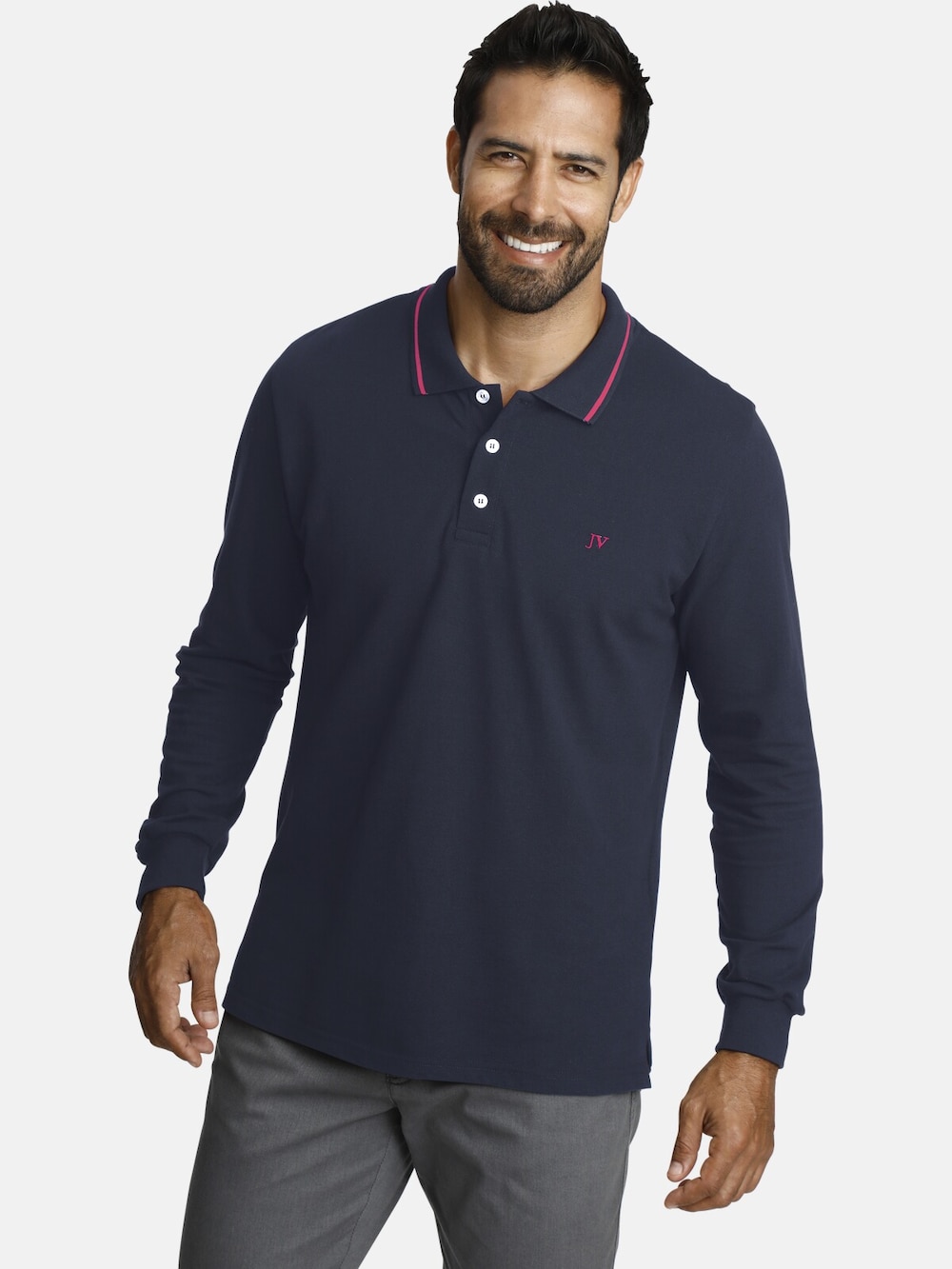 Jan Vanderstorm Langarm-Poloshirt ELLIS