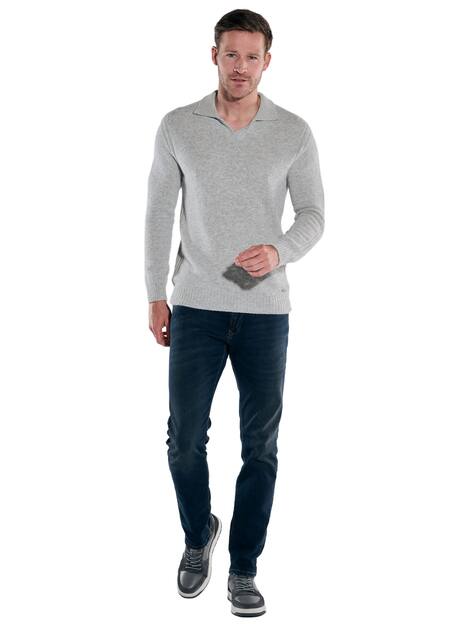 engbers Herren Pullover aus italienischem Garn , Silbergrau