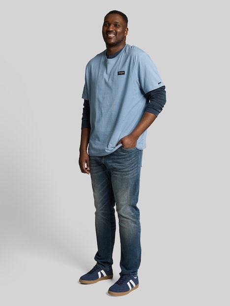 T-Shirt aus Baumwolle mit Logo-Badge