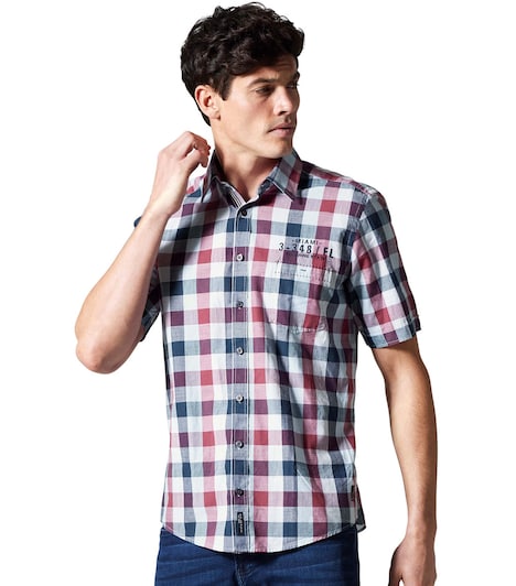 Freizeithemd Kurzarm kariert Casual Fit