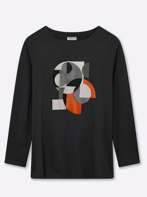 Langarm-Shirt Langarm Sonstiges Muster Ohne Kragen