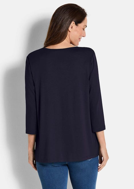 GOLDNER Shirt Elegant shirt van viscose-jersey