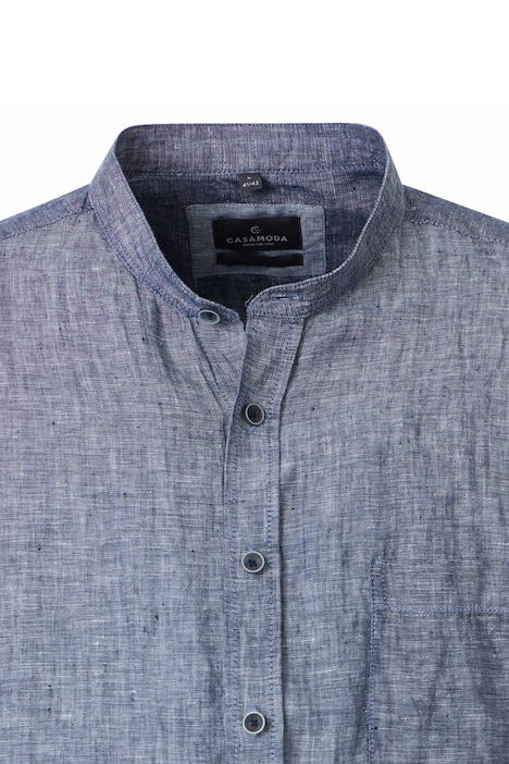 Leinenhemd Kurzarm uni Casual Fit
