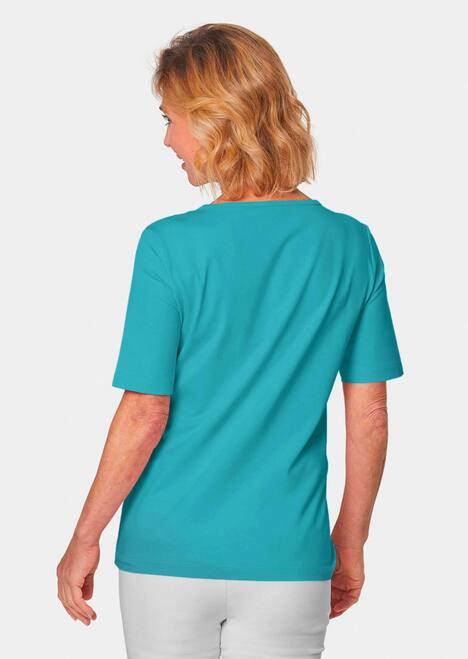 Halbarm Basic-Shirt aus Baumwolle