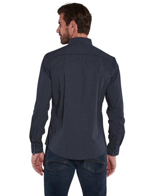 engbers Herren Langarm-Hemd gemustert , Marineblau