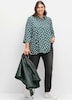 Longbluse 3/4-Arm Sonstiges Muster Hemdkragen