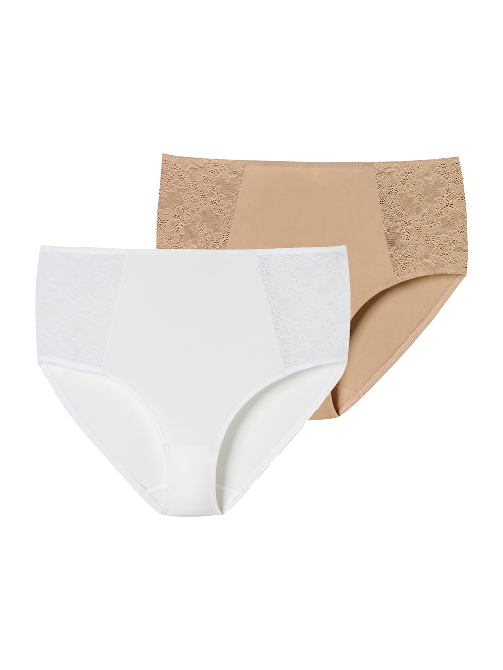 Schiesser Damen Midislip 2-Pack Air Spitze - weiss-maple