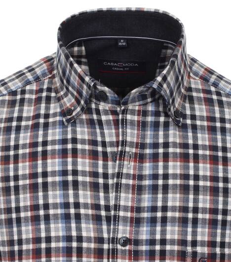 Flanellhemd kariert Casual Fit