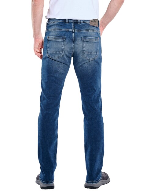 Herren Jeans 5-Pocket Superstretch , Taubenblau