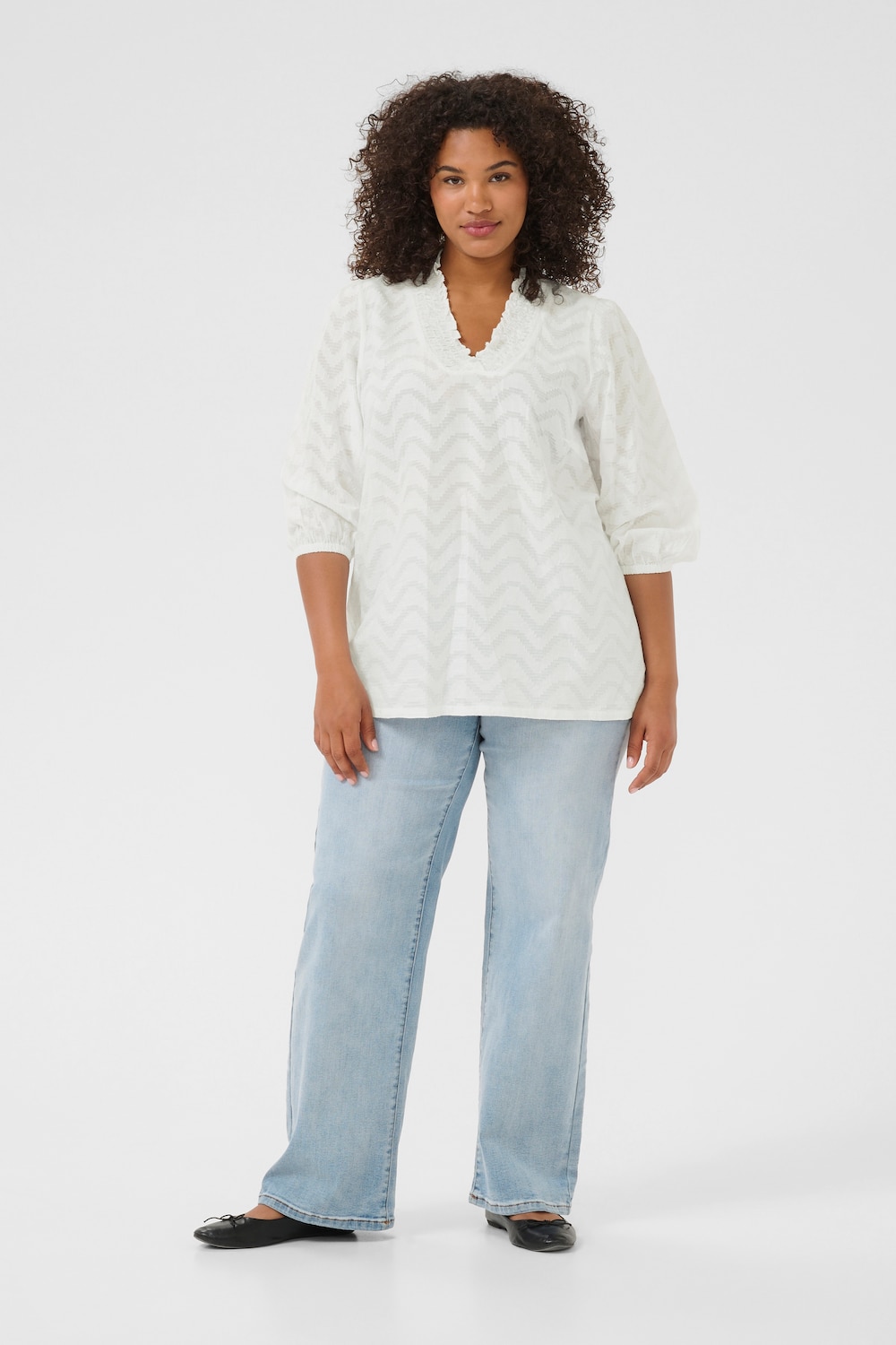 Langarm-Bluse Regular fit