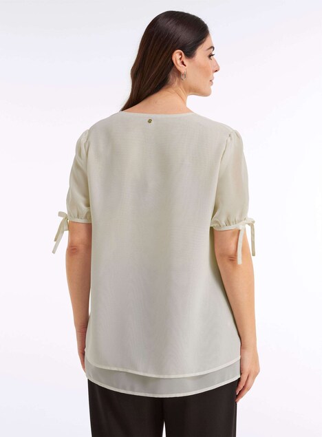 Tunika Kurzarm Ohne Kragen