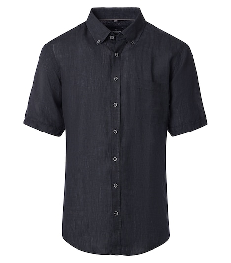 Leinenhemd Kurzarm uni Casual Fit